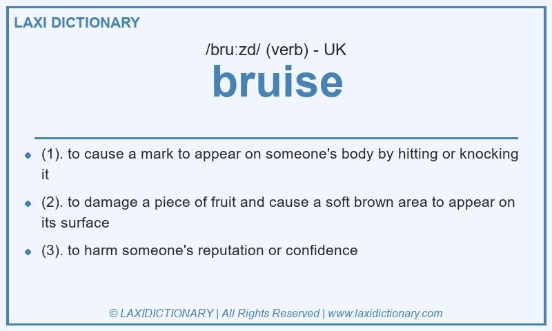 Definition bruise in British English