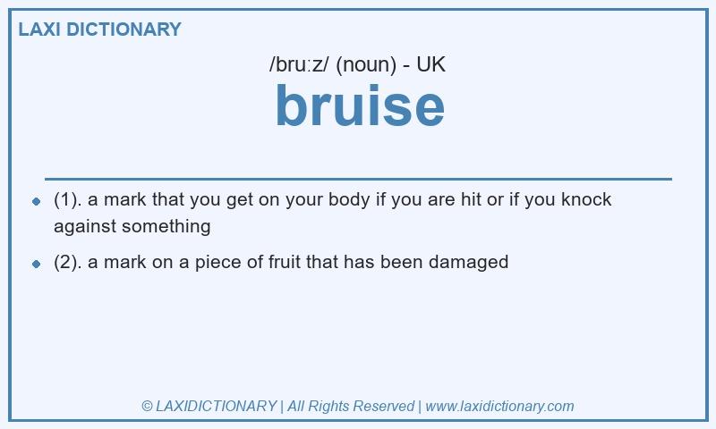 Definition bruise in British English