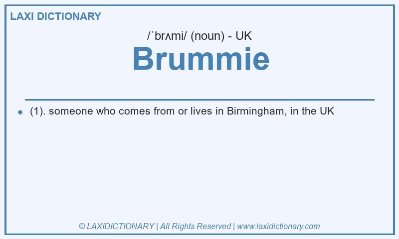 Definition Brummie in British English