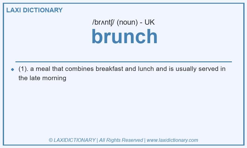 Definition brunch in British English