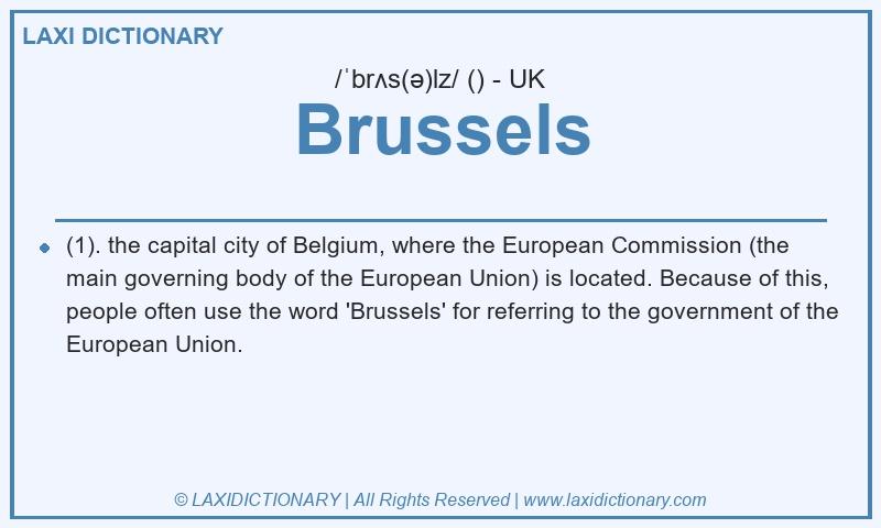 Definition Brussels in British English