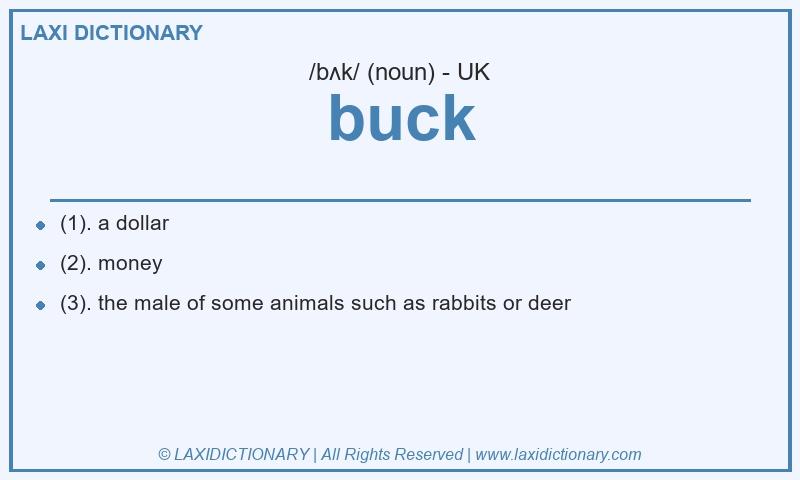 Definition buck in British English