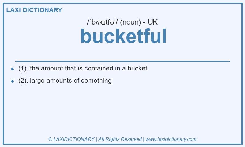 Definition bucketful in British English