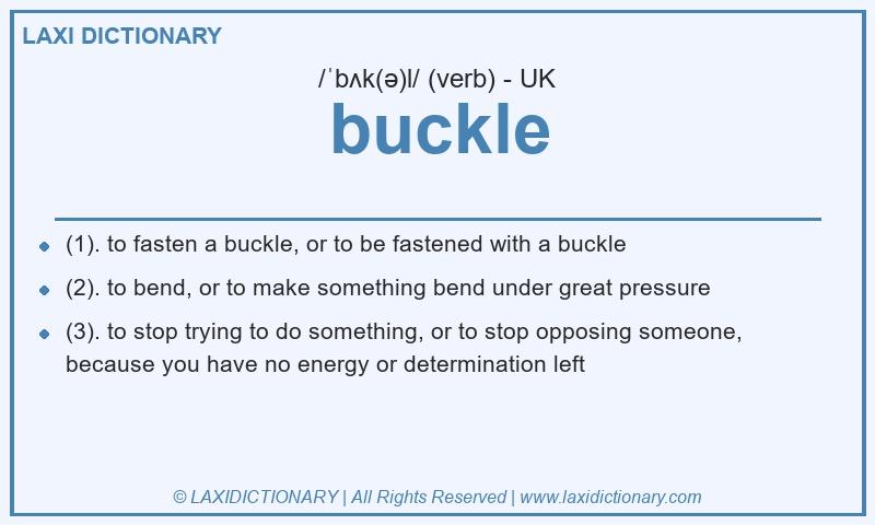 Definition buckle in British English
