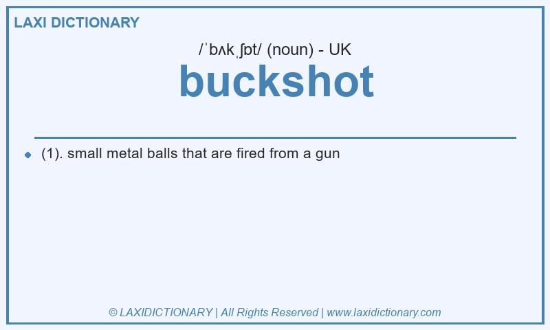 Definition buckshot in British English