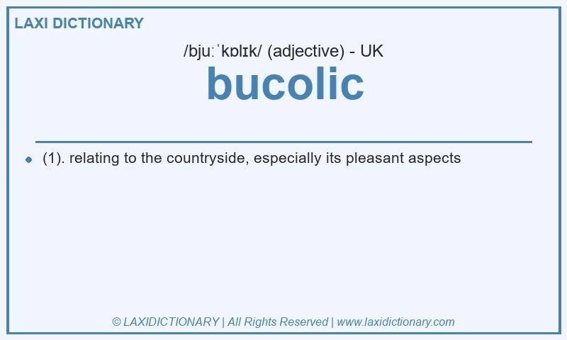 Definition bucolic in British English