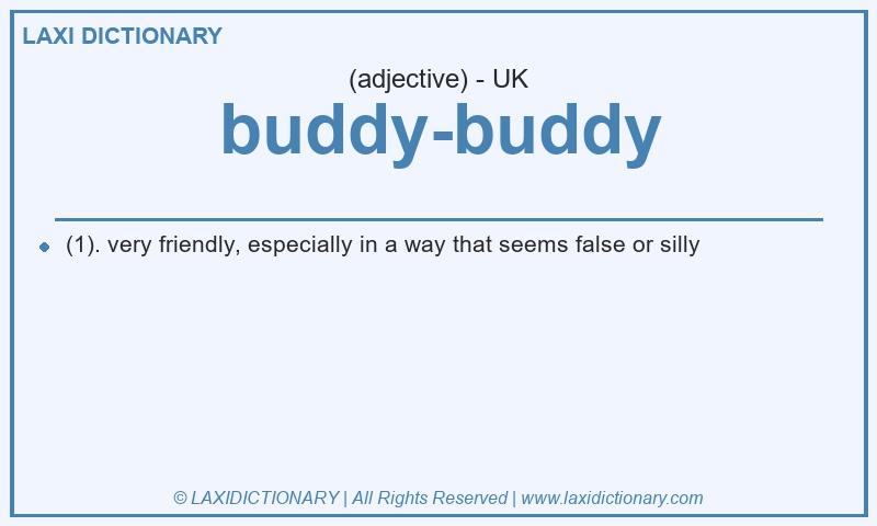 Definition buddy-buddy in British English