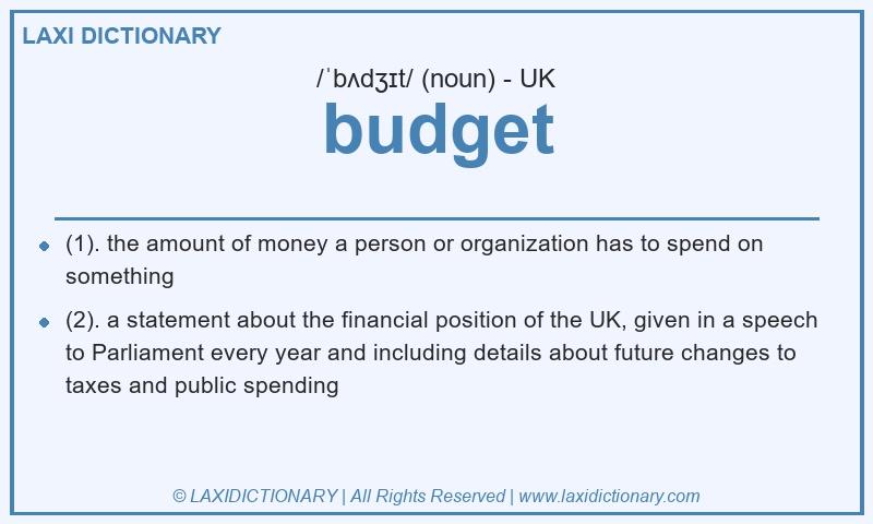 Definition budget in British English