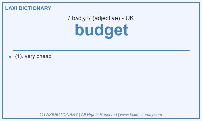 Definition budget in British English