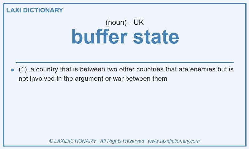 Definition buffer state in British English