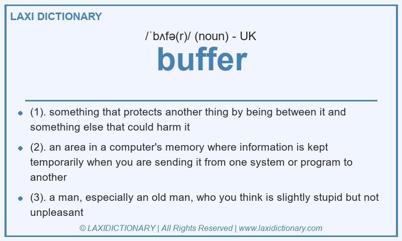 Definition buffer in British English