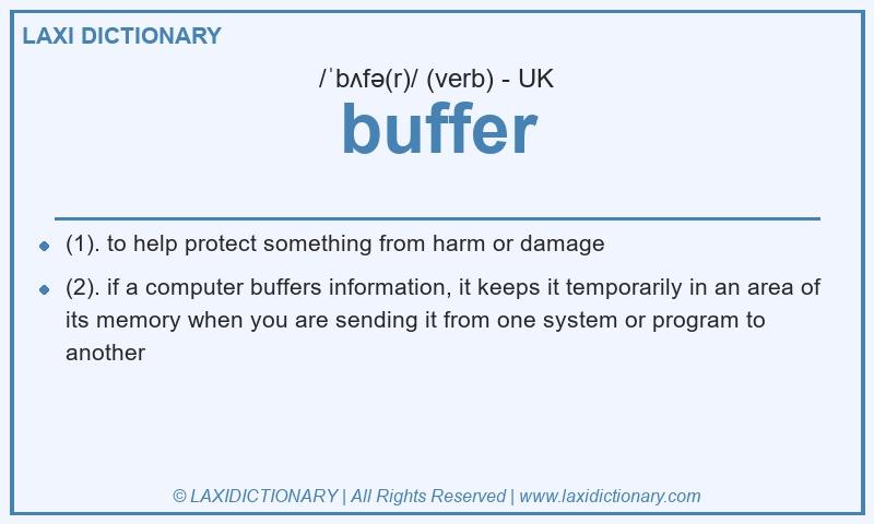 Definition buffer in British English