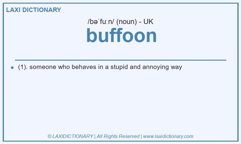 Definition buffoon in British English