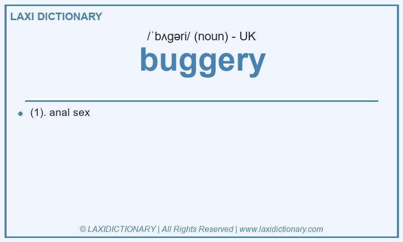 Definition buggery in British English