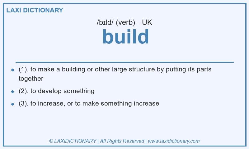 Definition build in British English