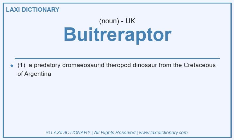 Definition Buitreraptor in British English