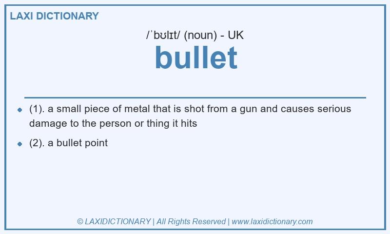 Definition bullet in British English