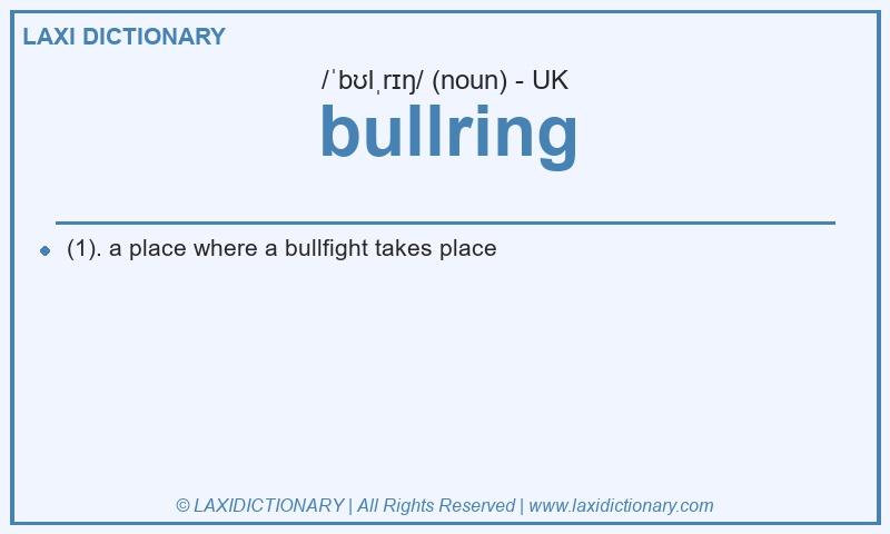 Definition bullring in British English