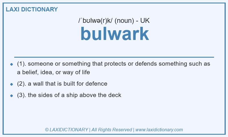 Definition bulwark in British English