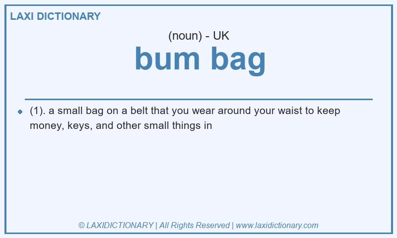 Definition bum bag in British English