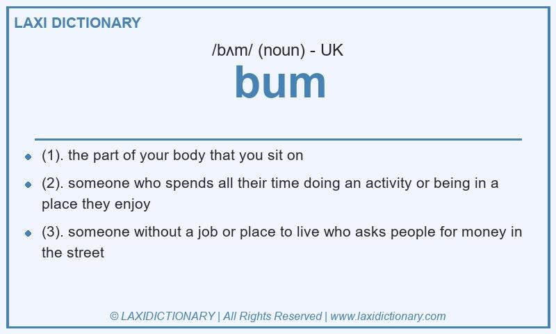 Definition bum in British English