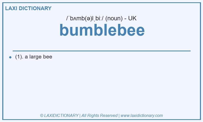 Definition bumblebee in British English