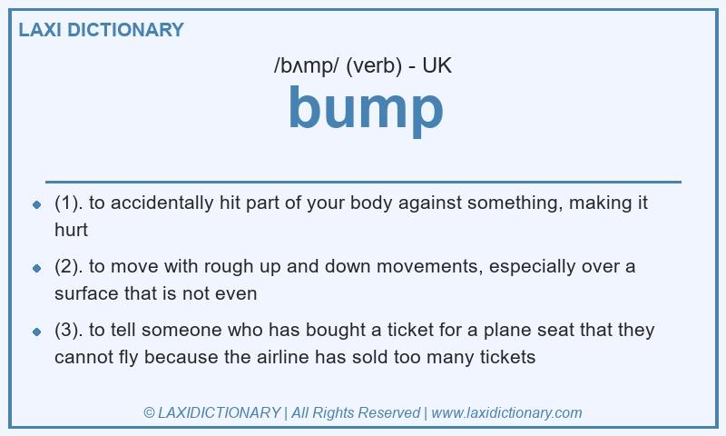 Definition bump in British English