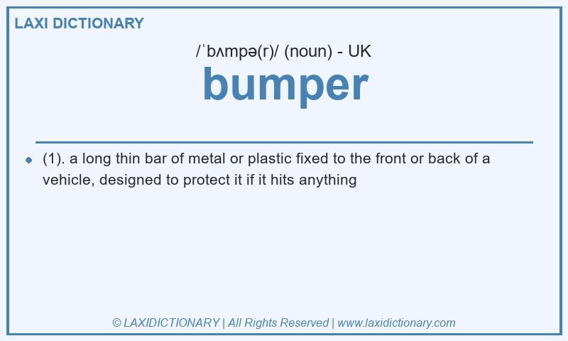 Definition bumper in British English