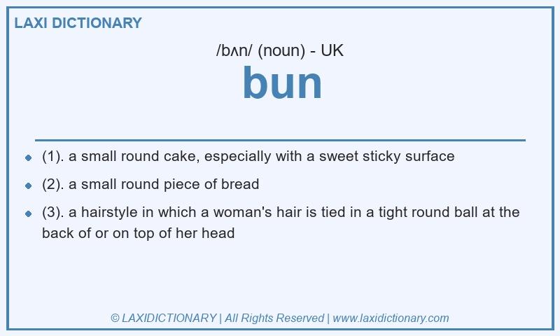 Definition bun in British English