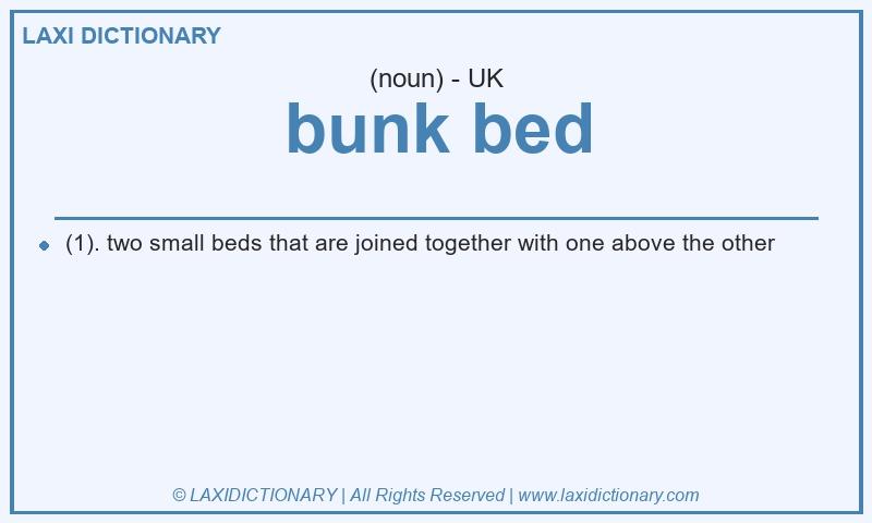 Definition bunk bed in British English