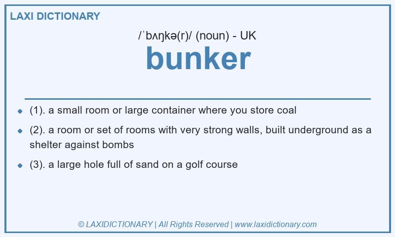 Definition bunker in British English
