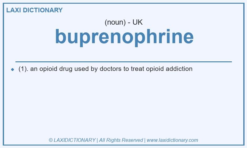 Definition buprenophrine in British English