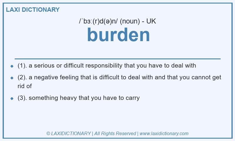 Definition burden in British English