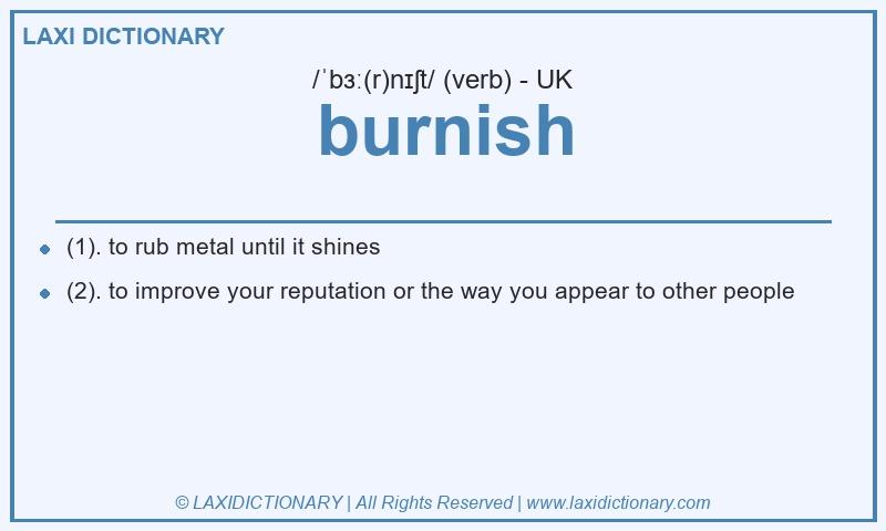 Definition burnish in British English