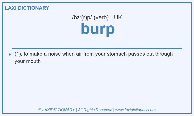 Definition burp in British English