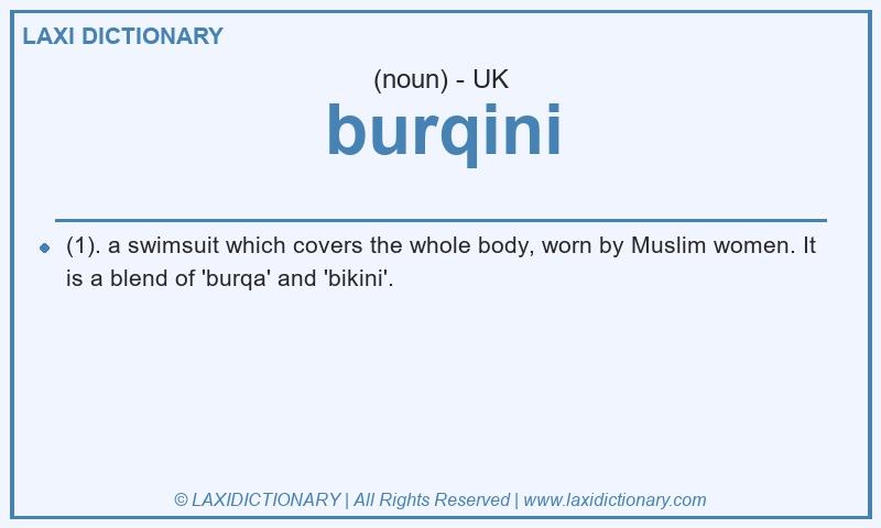 Definition burqini in British English