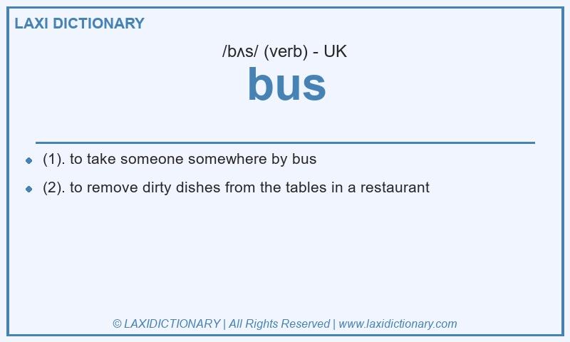 Definition bus in British English