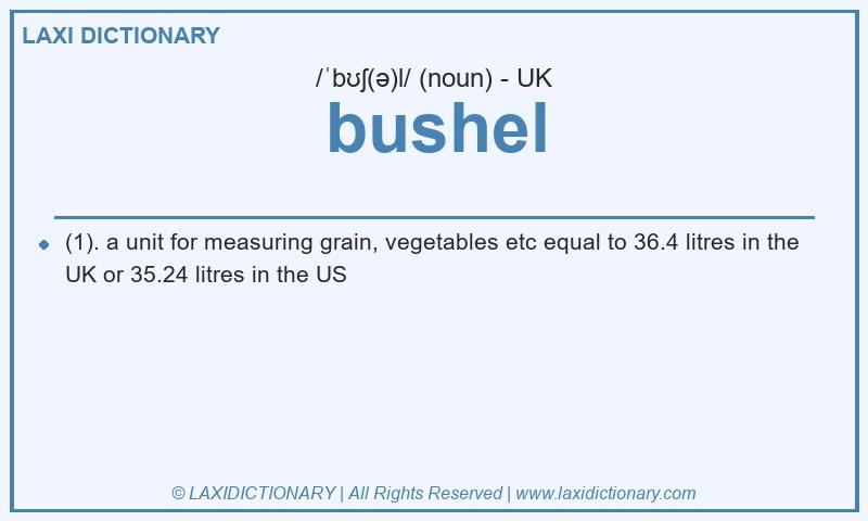 Definition bushel in British English