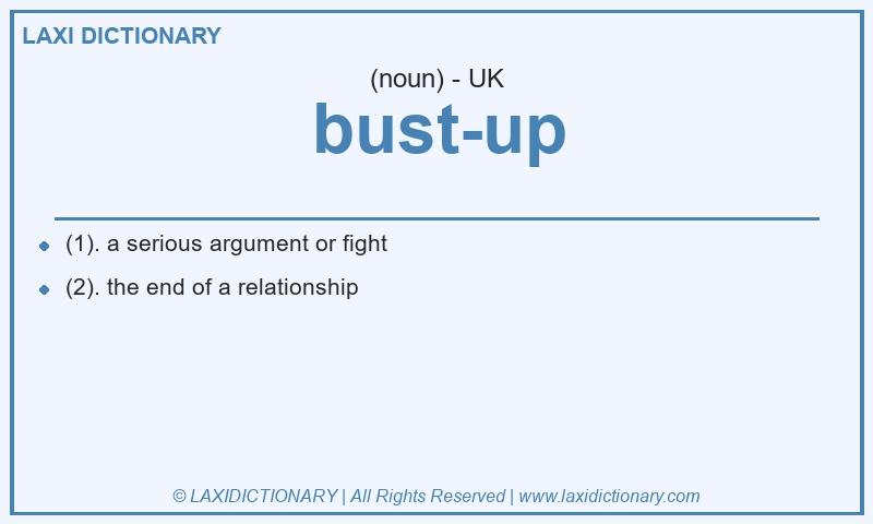 Definition bust-up in British English