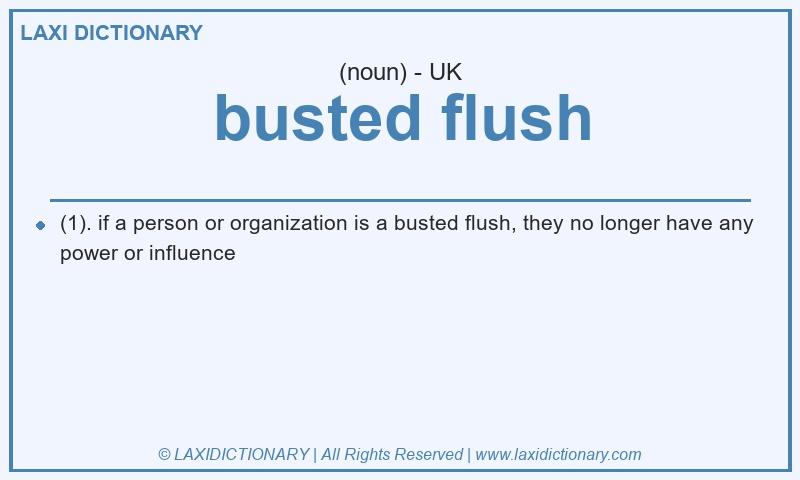 Definition busted flush in British English