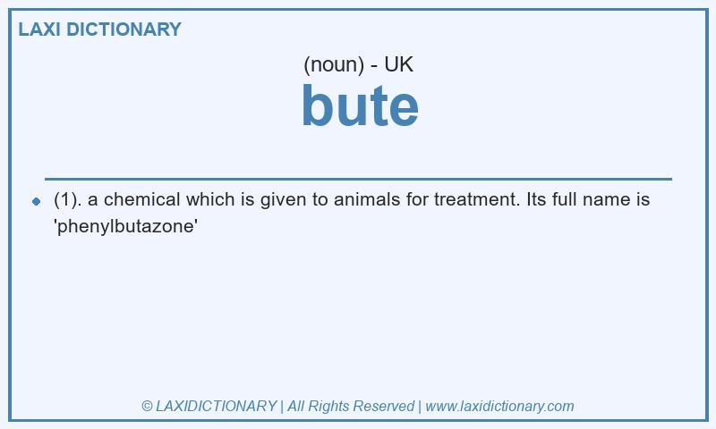Definition bute in British English
