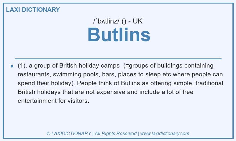 Definition Butlins in British English
