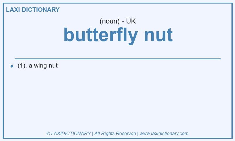 Definition butterfly nut in British English