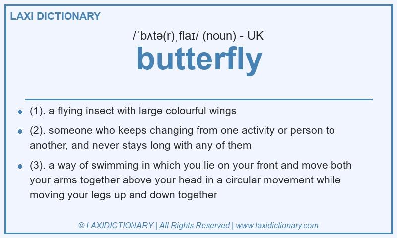 Definition butterfly in British English