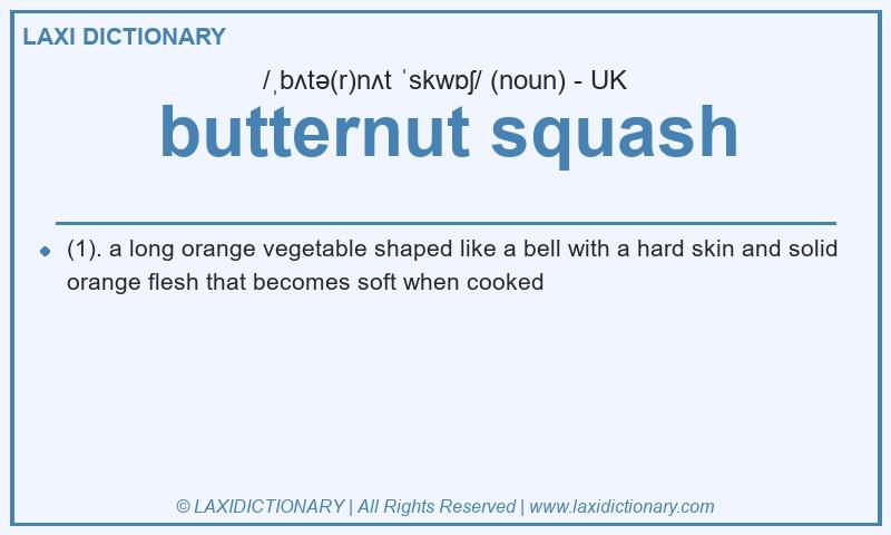 Definition butternut squash in British English
