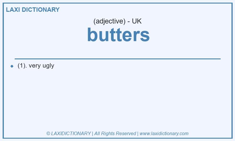 Definition butters in British English