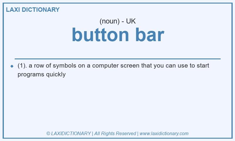 Definition button bar in British English