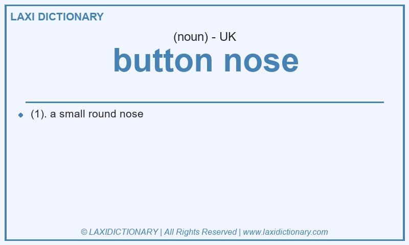 Definition button nose in British English