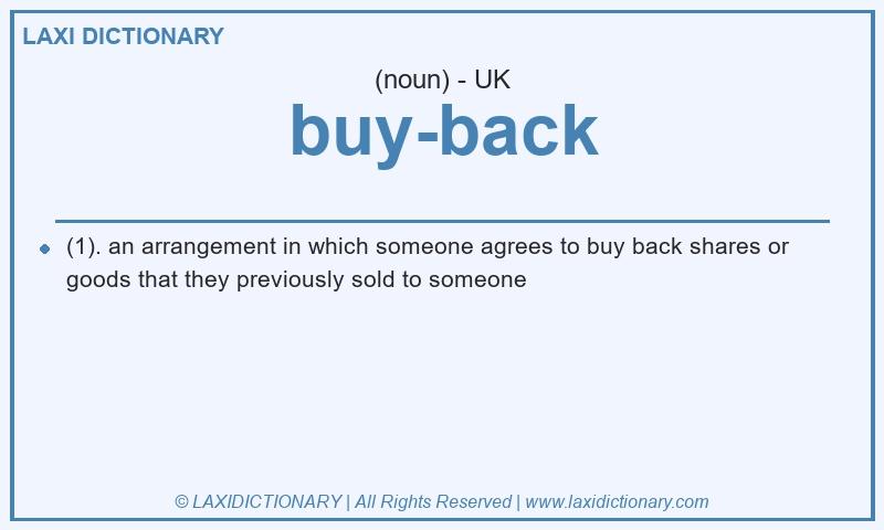 Definition buy-back in British English