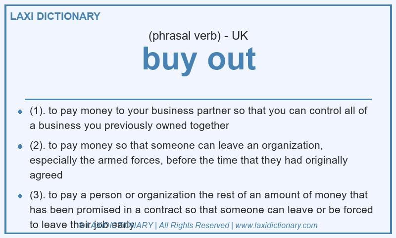 Definition buy out in British English